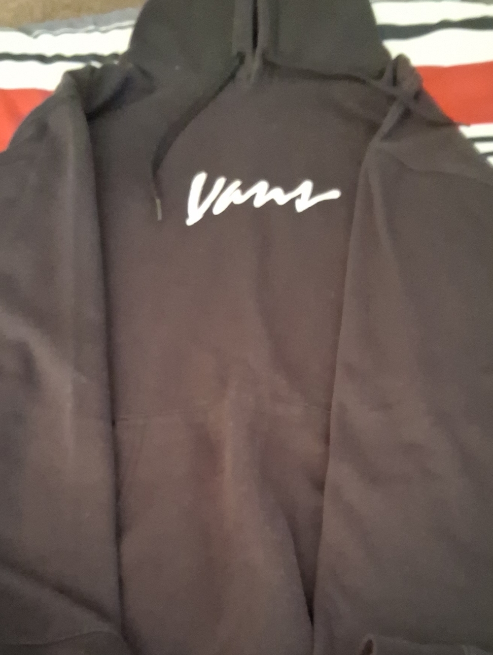 Vans Black Hoodie with White Script